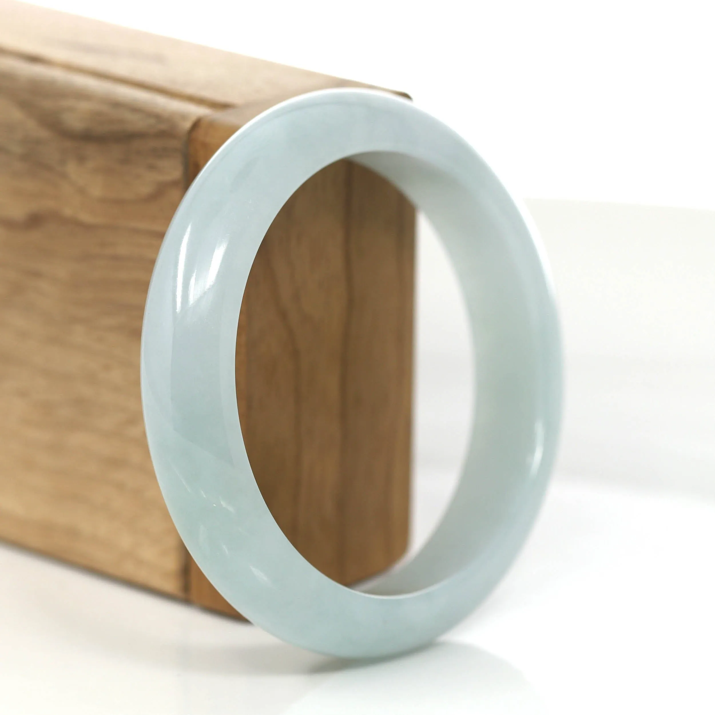 RealJade® Co. "Classic Bangle" Ice Jadeite Jade Bangle ( 57.24 mm ) #869