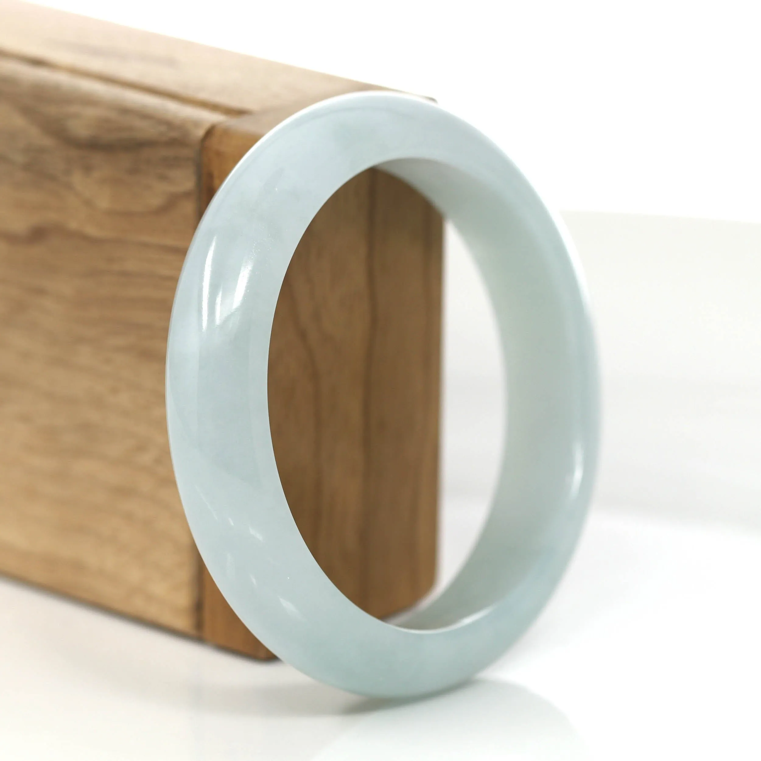 RealJade® Co. "Classic Bangle" Ice Jadeite Jade Bangle ( 57.24 mm ) #869