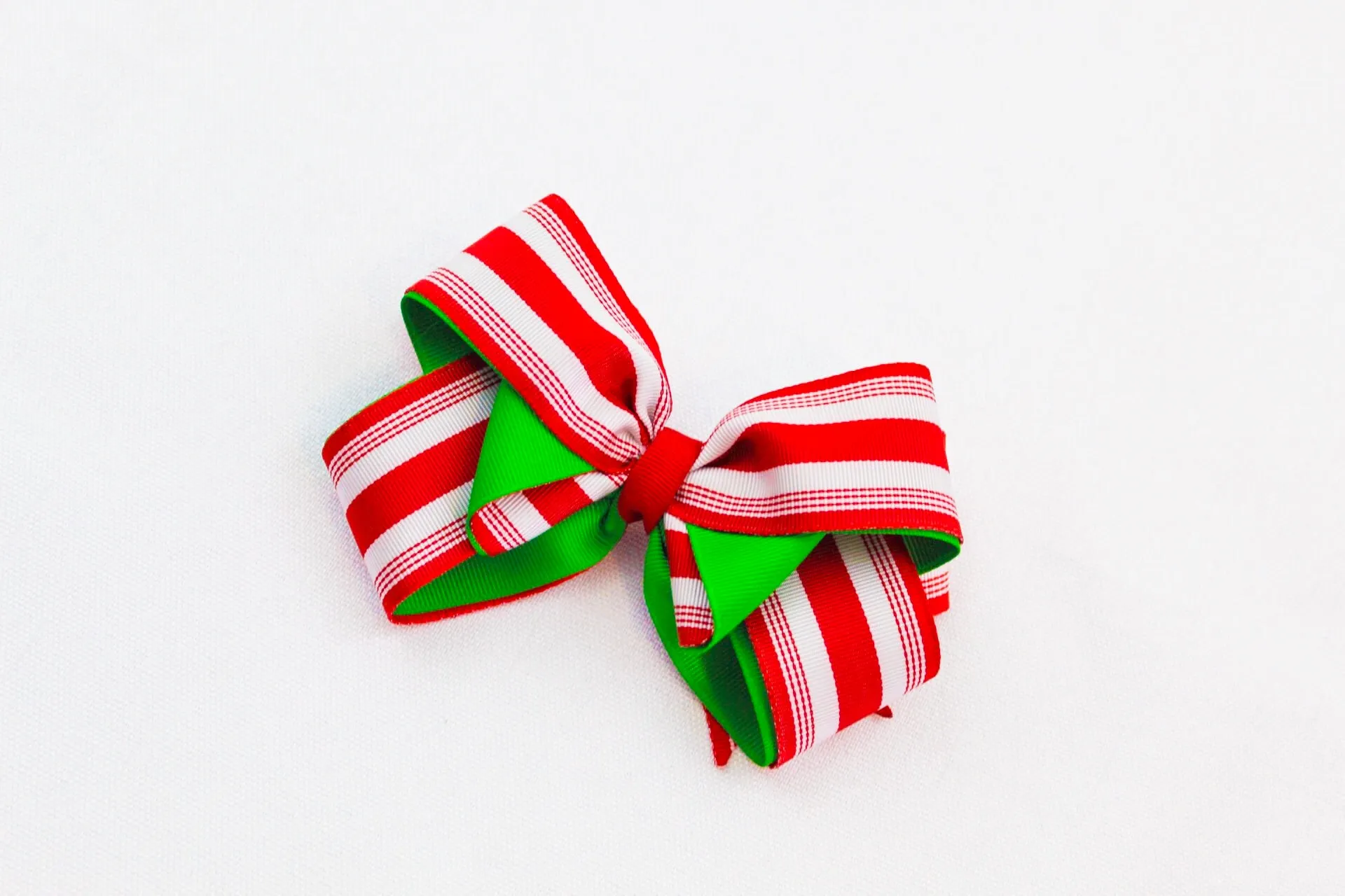 Red and White Stripe Christmas Hair Accessory I The Enchanted Magnolia