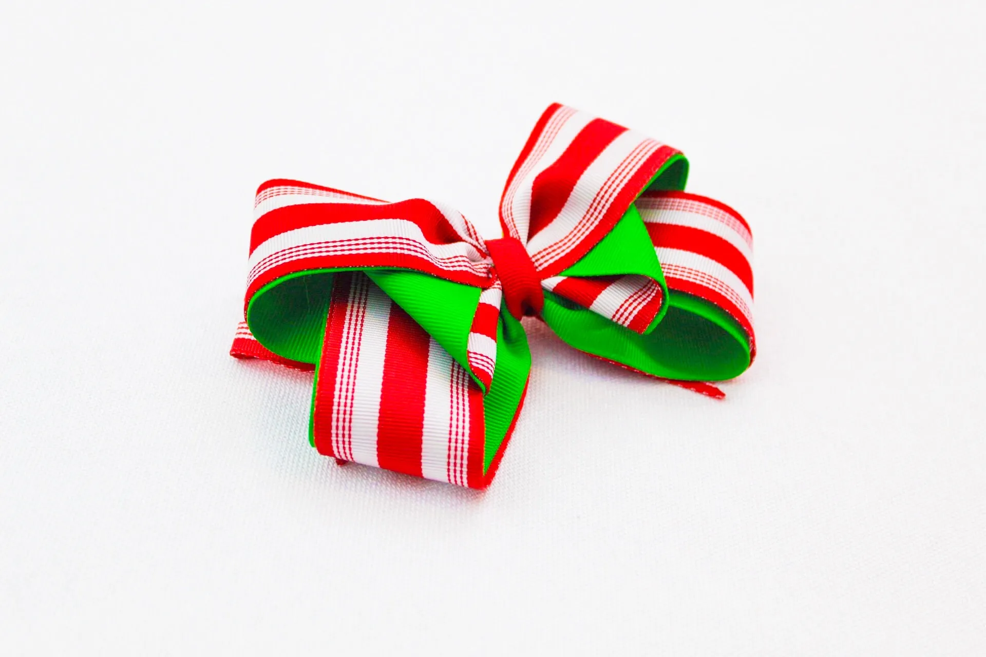 Red and White Stripe Christmas Hair Accessory I The Enchanted Magnolia