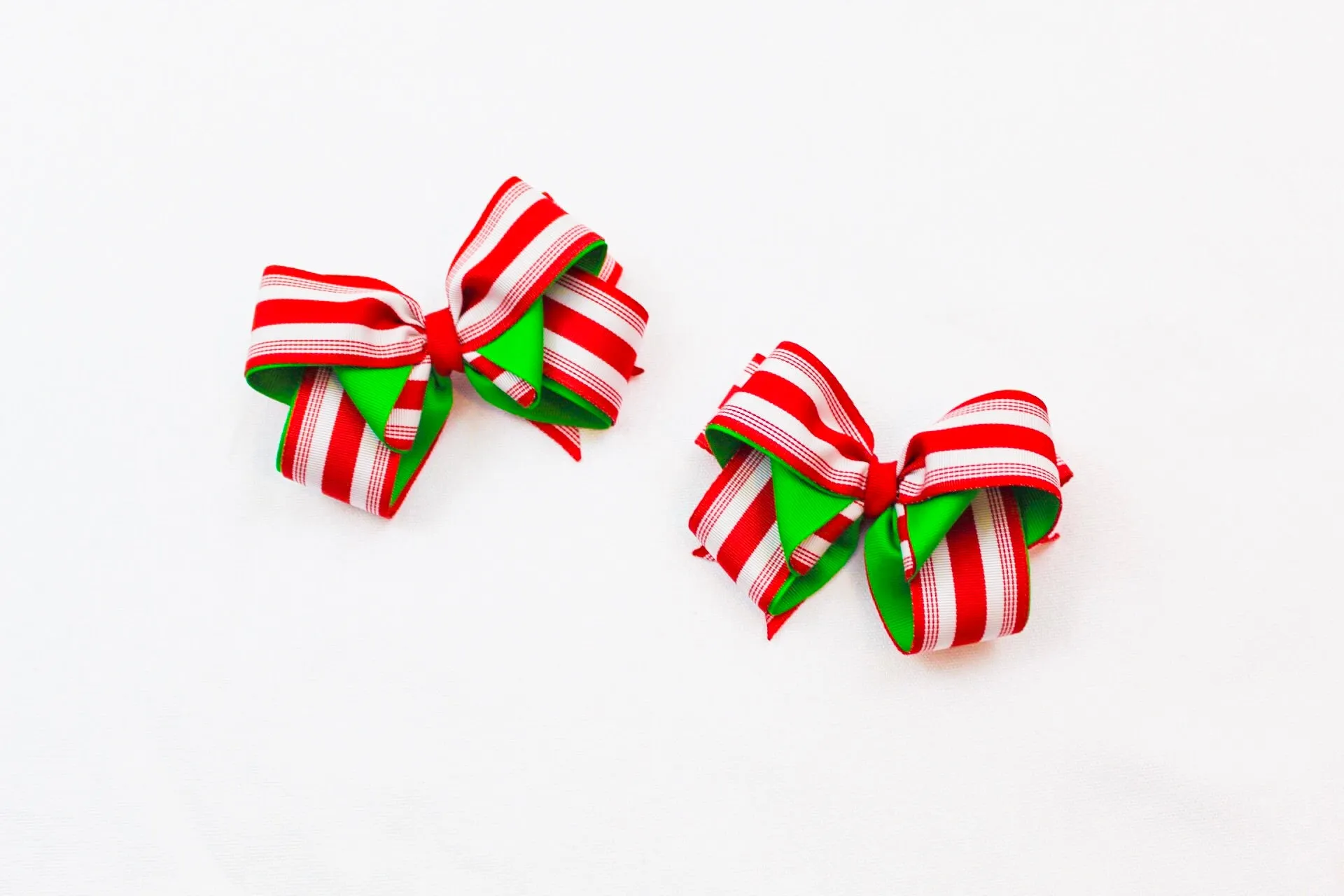 Red and White Stripe Christmas Hair Accessory I The Enchanted Magnolia