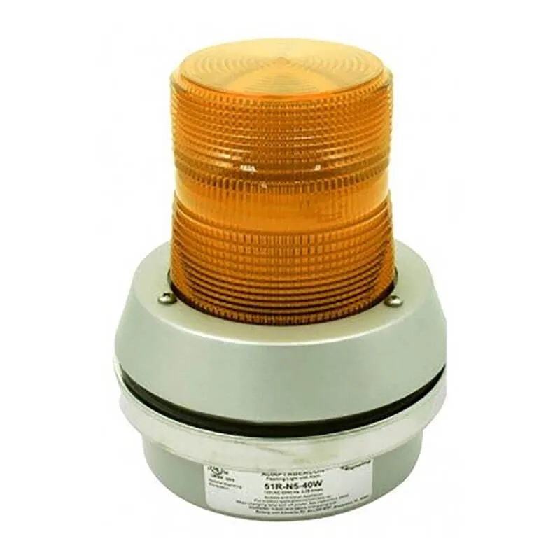 RKI 2 Wire Flashing Alarm Light/Horn, 115 VAC, 40 Watt Lamp