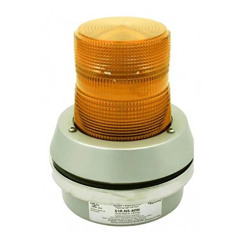 RKI 2 Wire Flashing Alarm Light/Horn, 115 VAC, 40 Watt Lamp