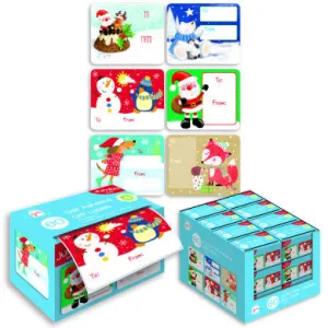 Roll 60 Jumbo S/A Xmas Labels