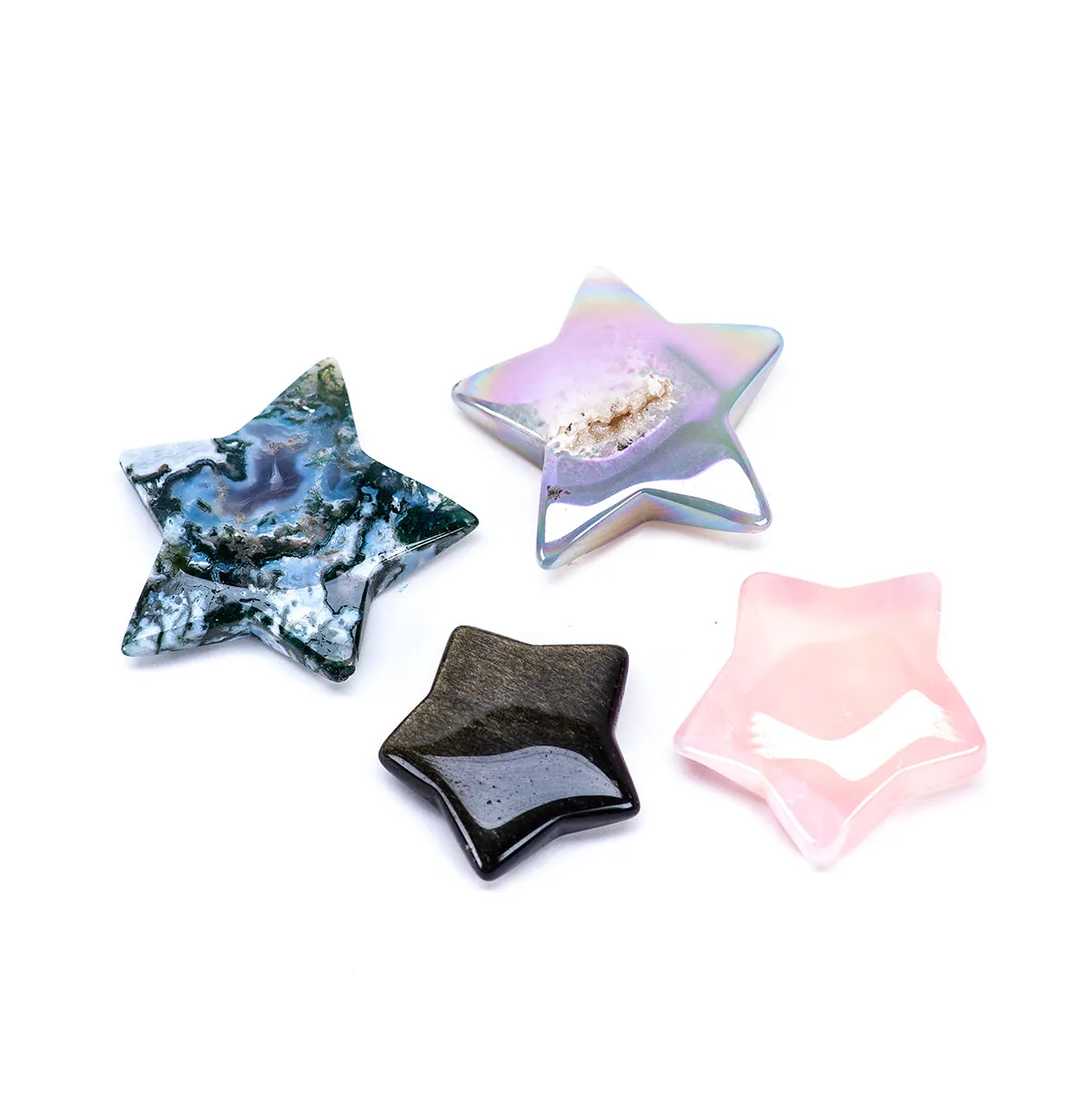 Rose Quartz Crystal Stars