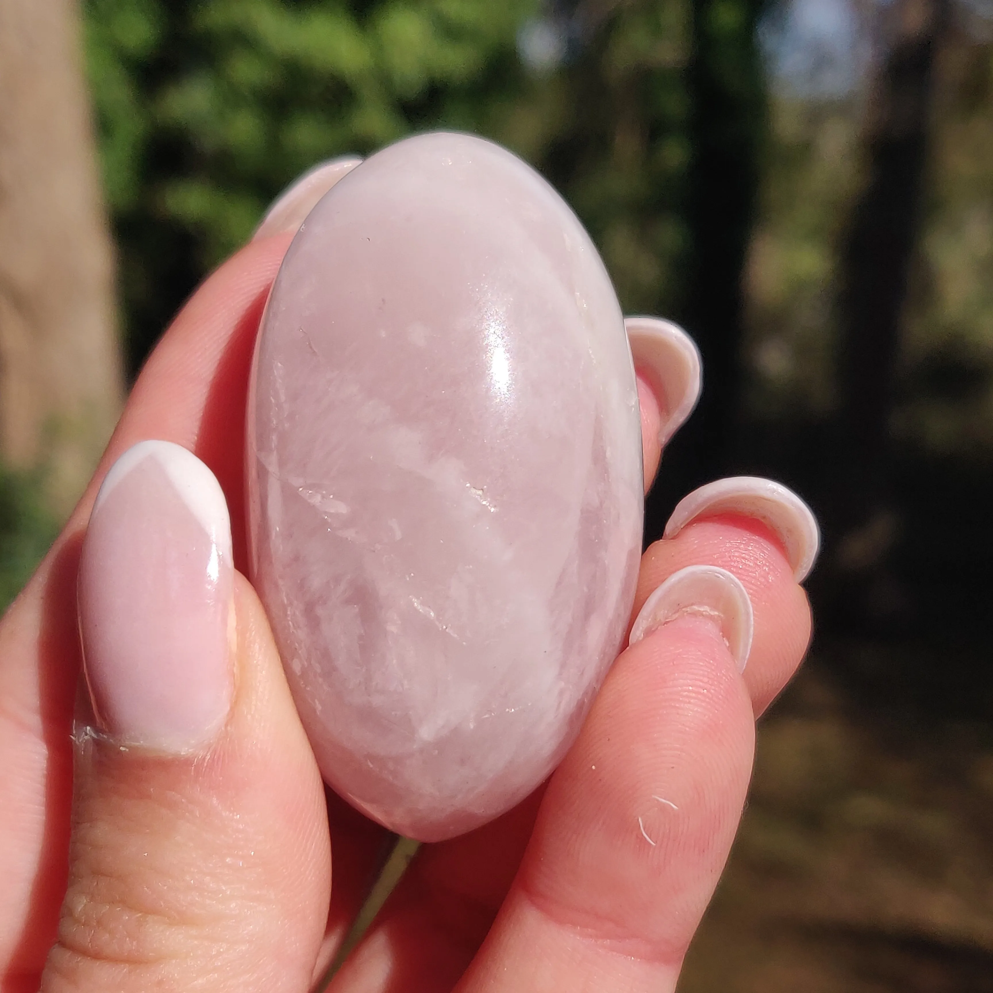 Rose Quartz Palm Stone (#17)