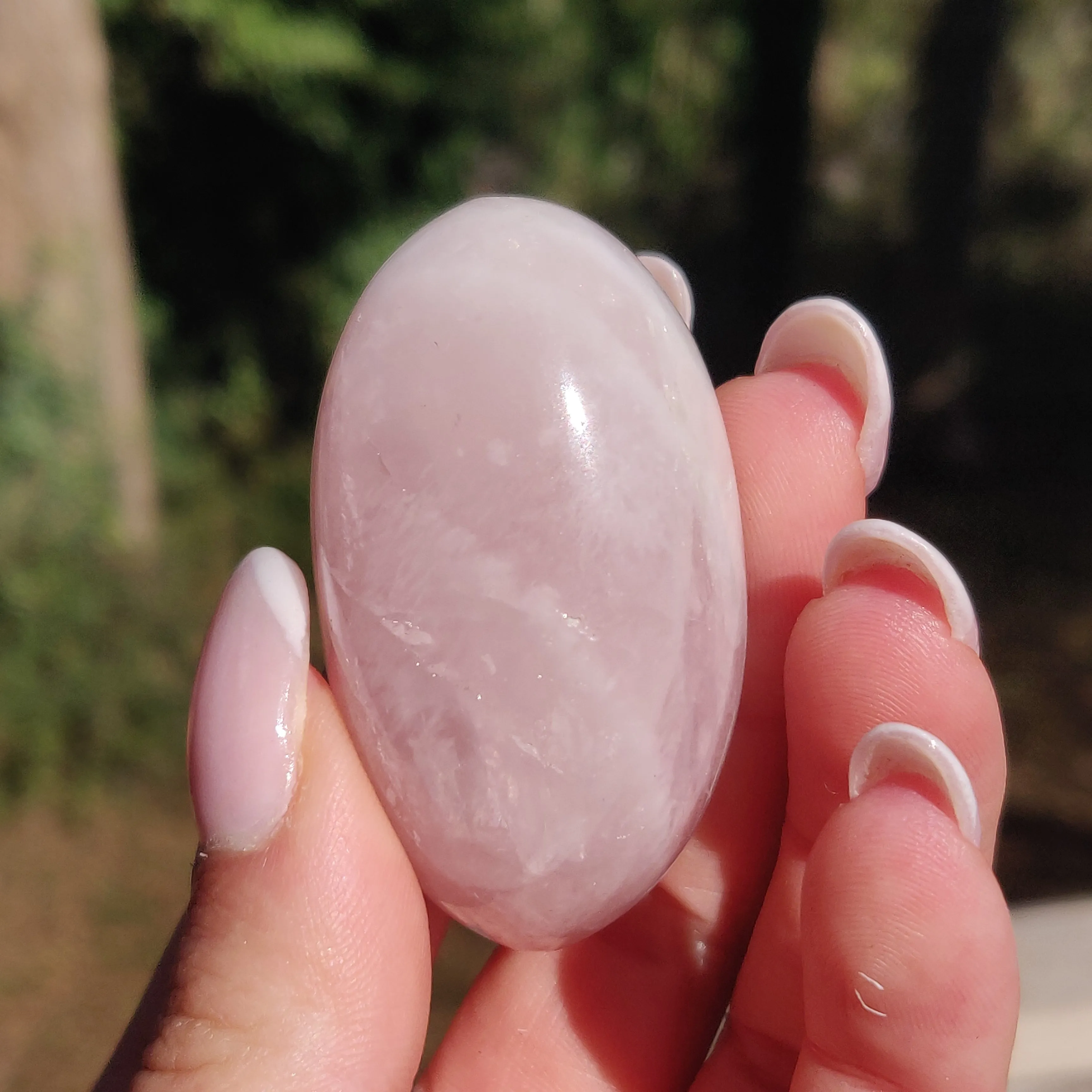 Rose Quartz Palm Stone (#17)