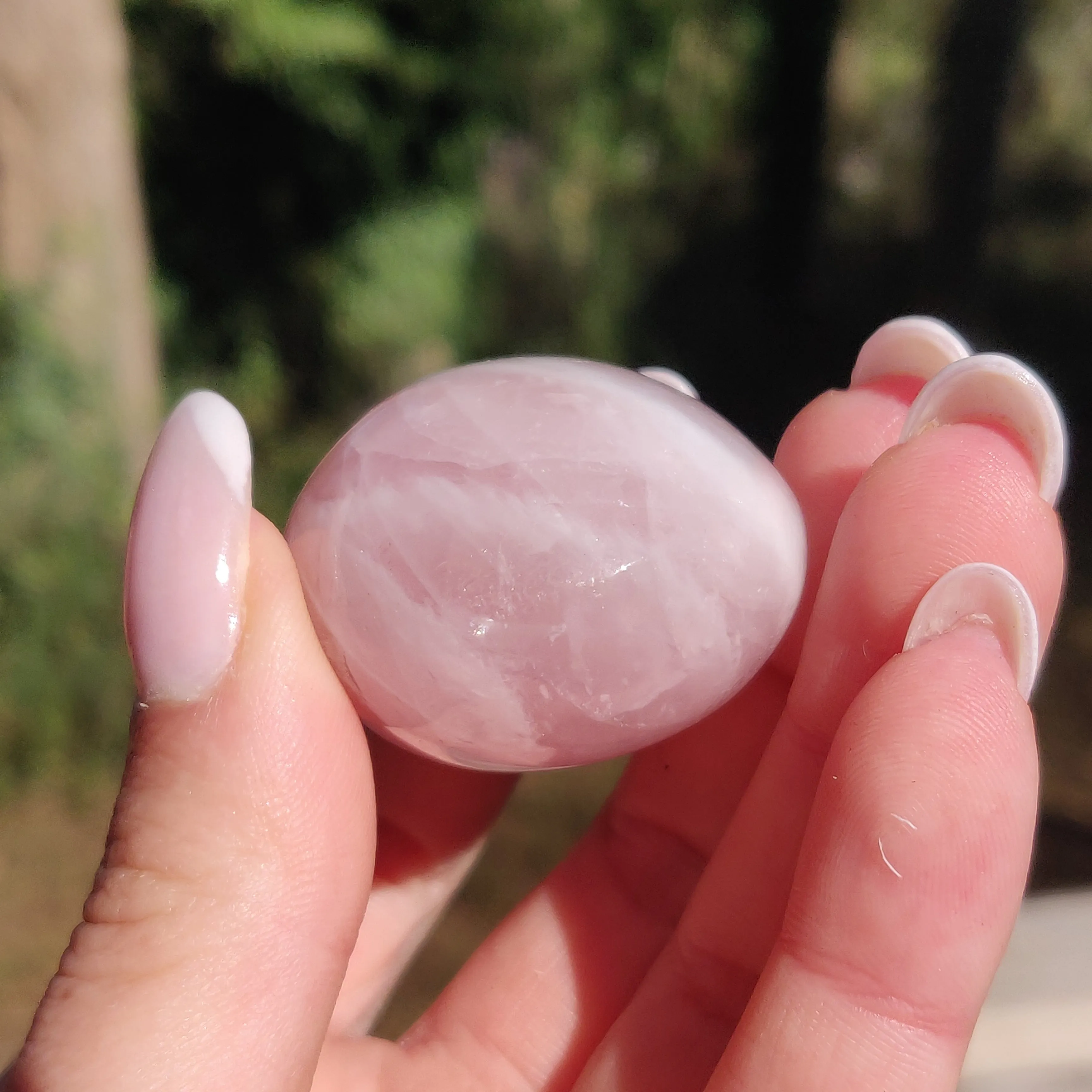 Rose Quartz Palm Stone (#17)