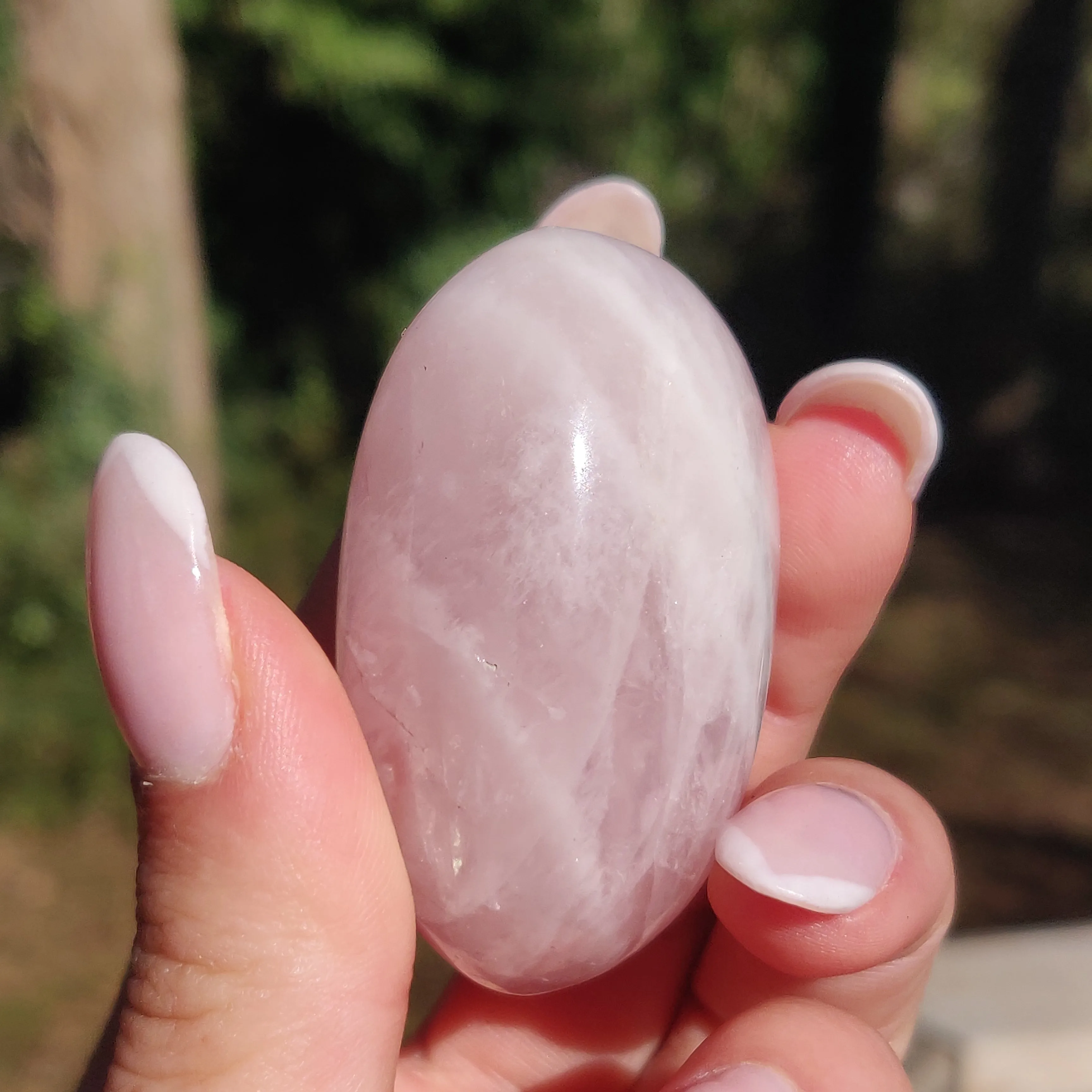 Rose Quartz Palm Stone (#17)