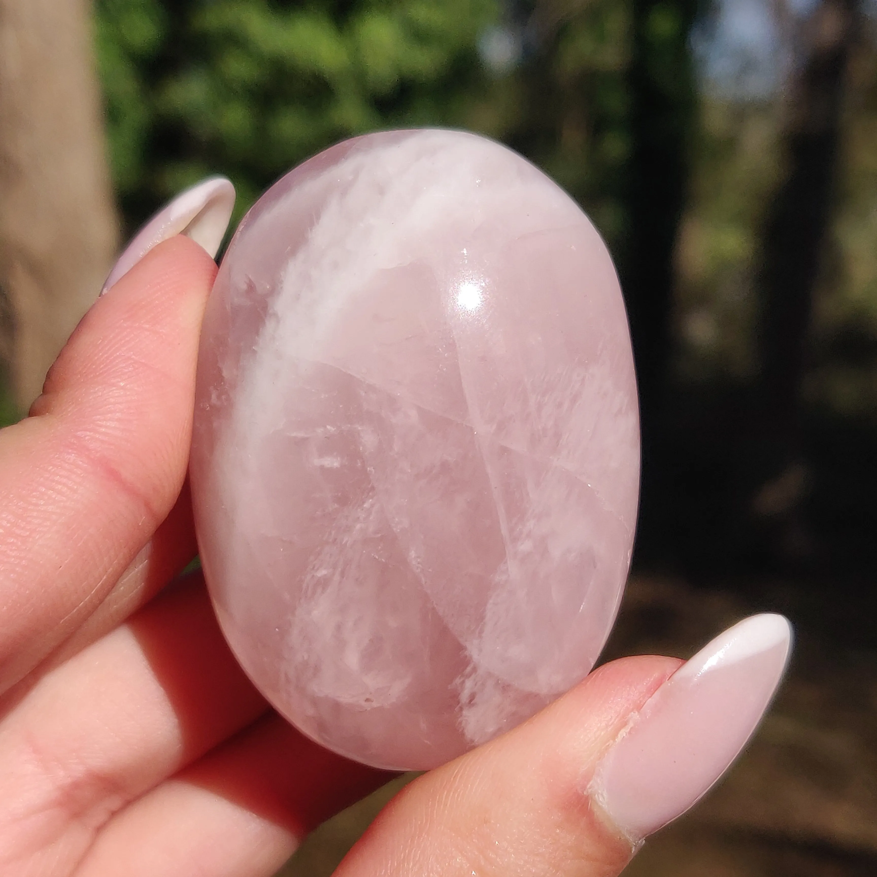 Rose Quartz Palm Stone (#17)