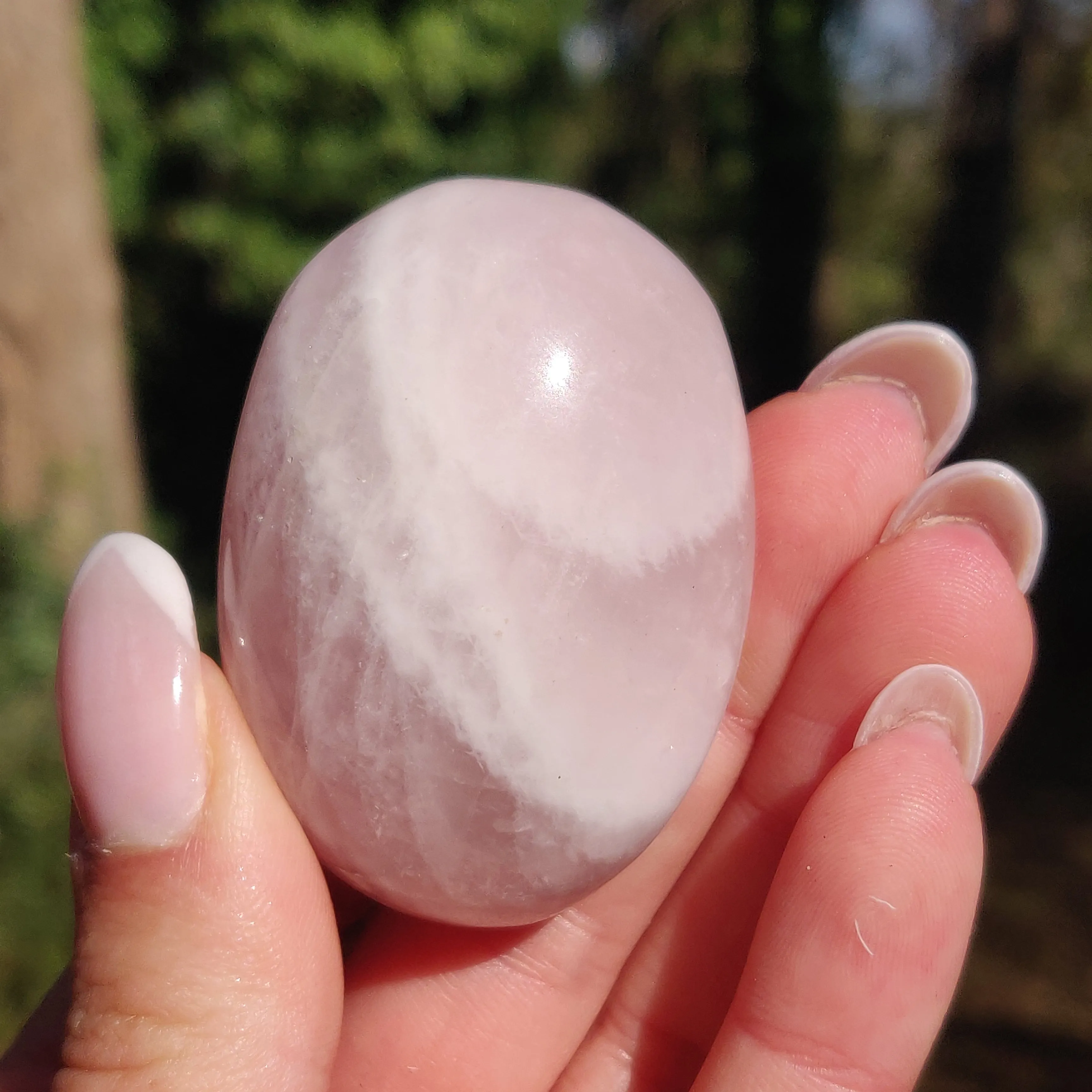 Rose Quartz Palm Stone (#17)