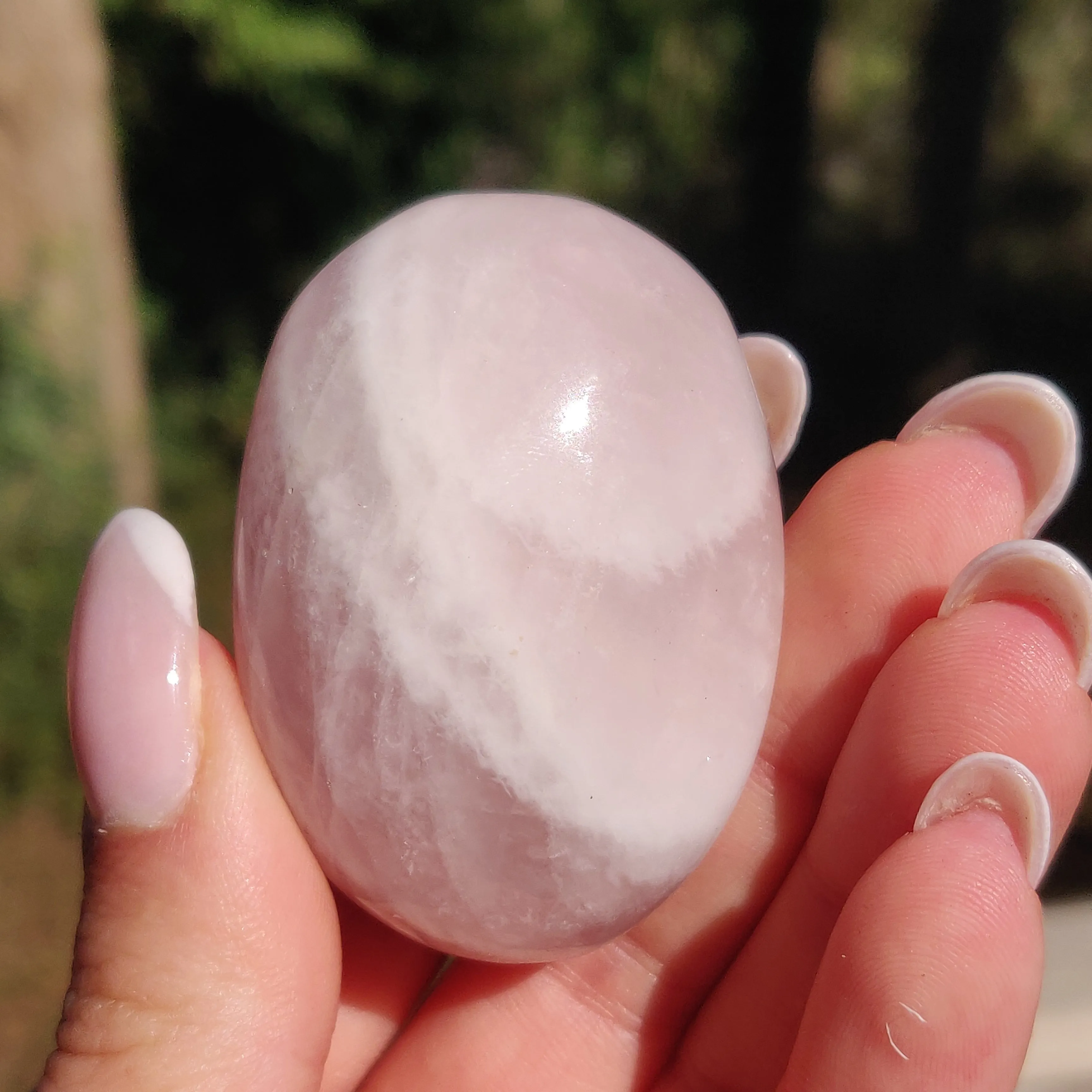 Rose Quartz Palm Stone (#17)
