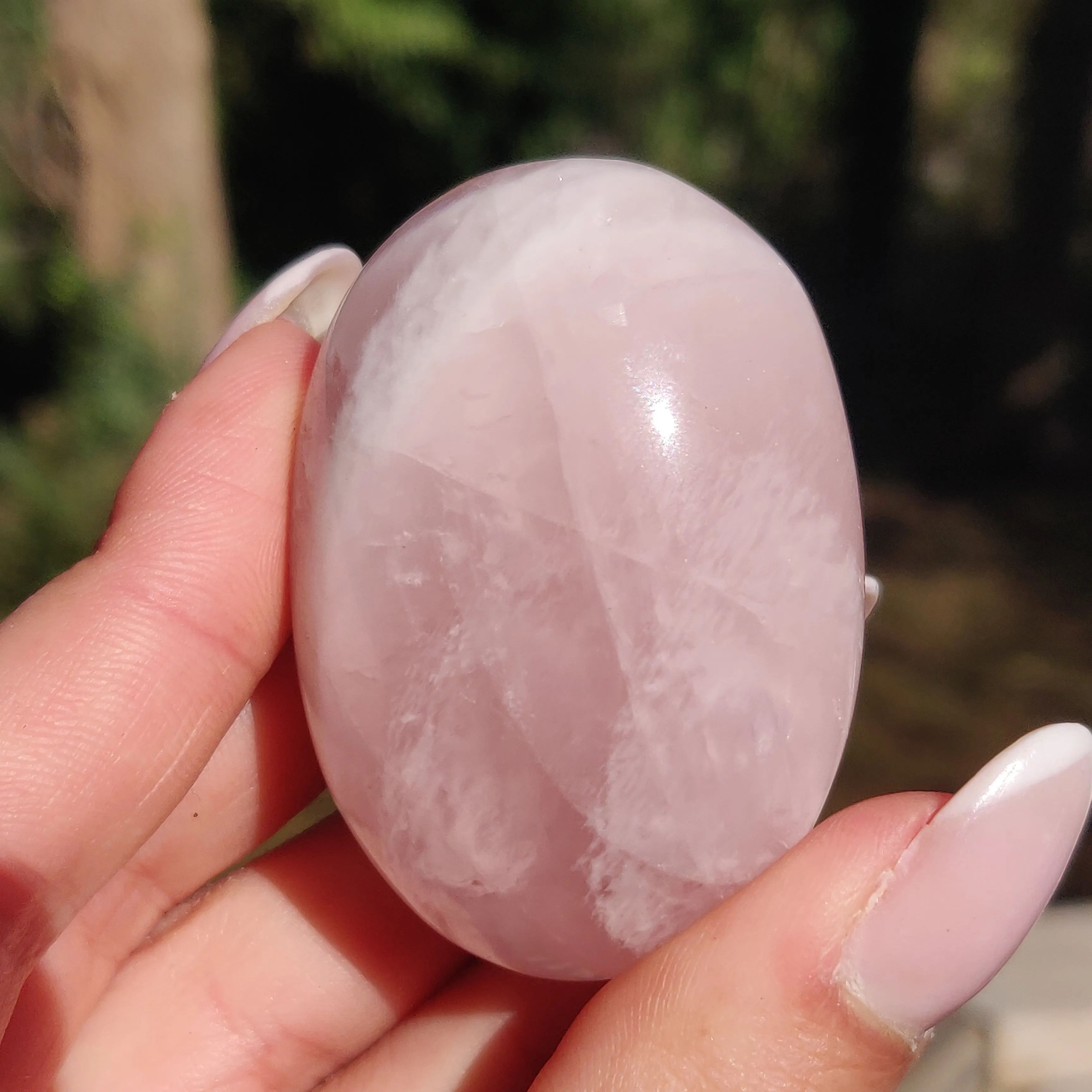 Rose Quartz Palm Stone (#17)