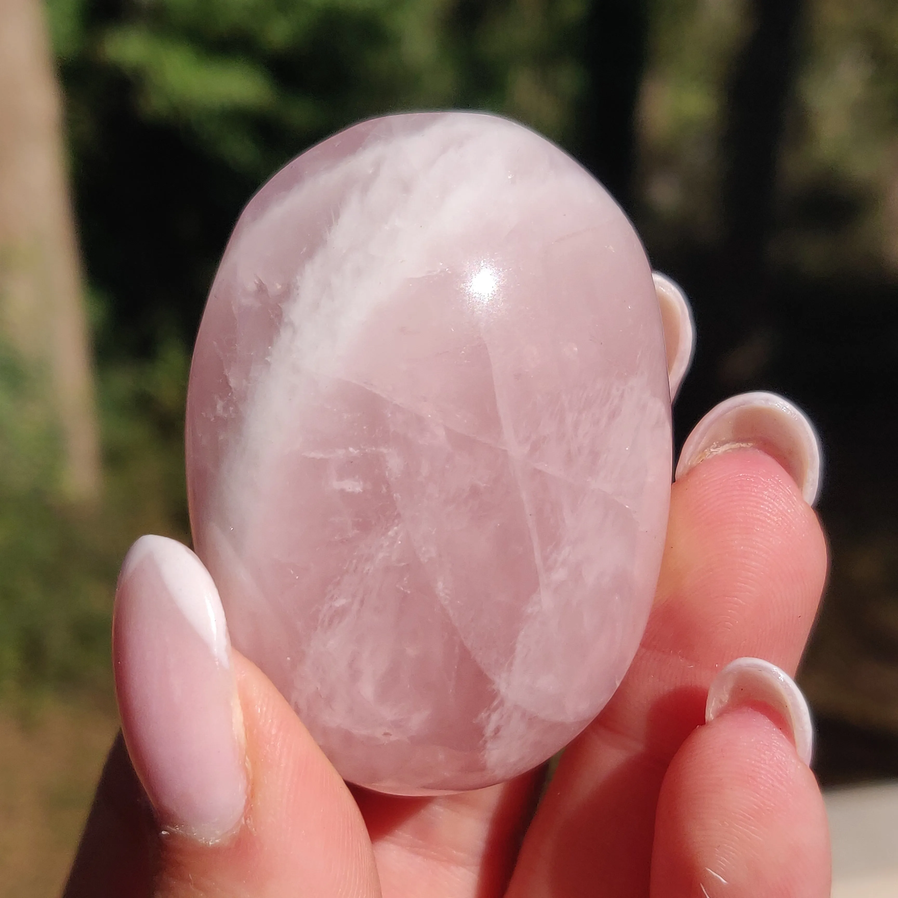 Rose Quartz Palm Stone (#17)