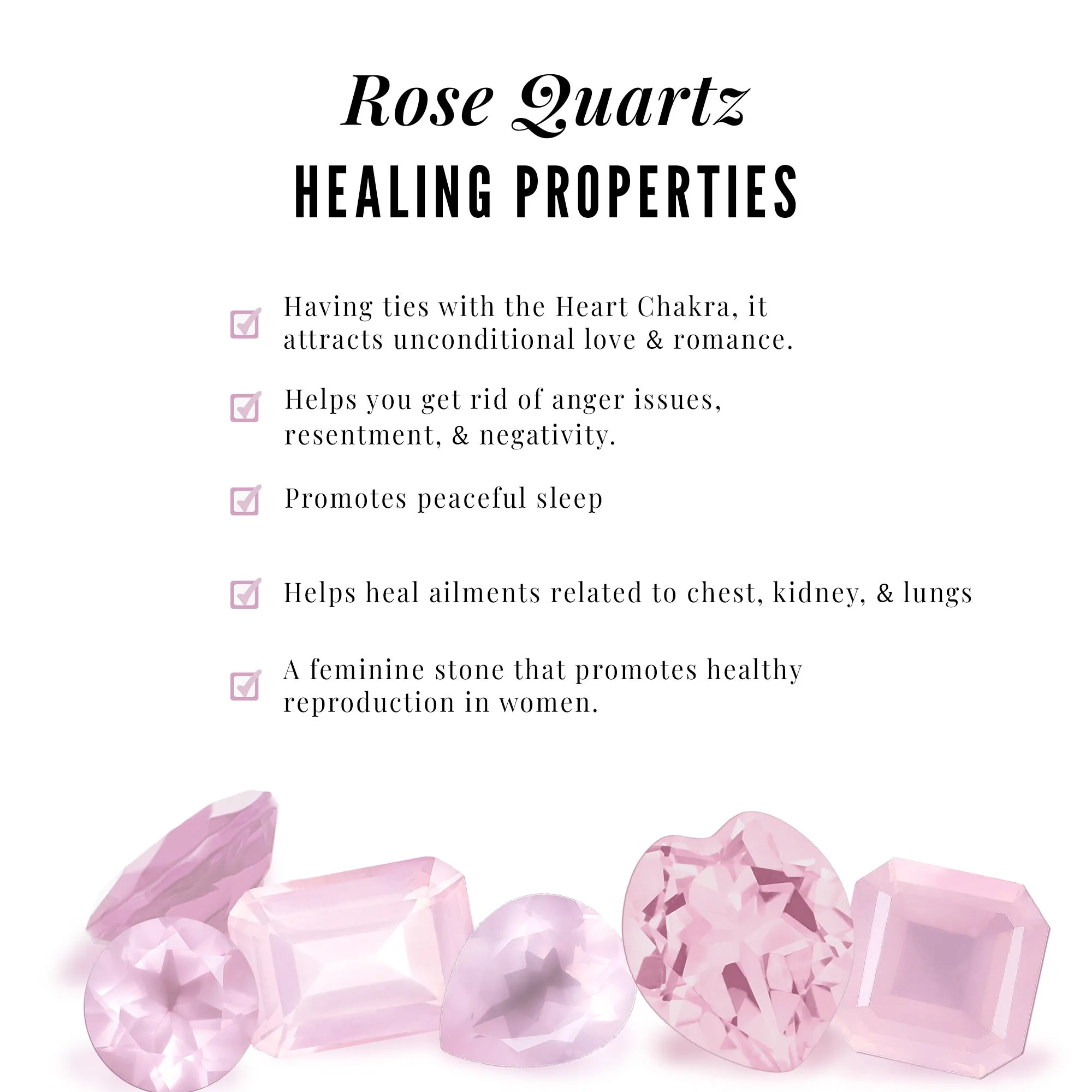 Rose Quartz Solitaire Engagement Ring with Diamond Accent