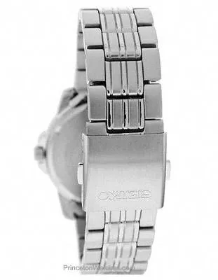 Seiko Solar Mens Stainless Steel Day/Date Watch - Black Dial - 100m