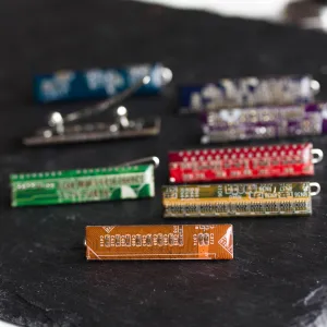 Small hair barrette made with recycled circuit board