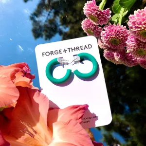 Small Turquoise Hoop Earrings | Forge   Thread