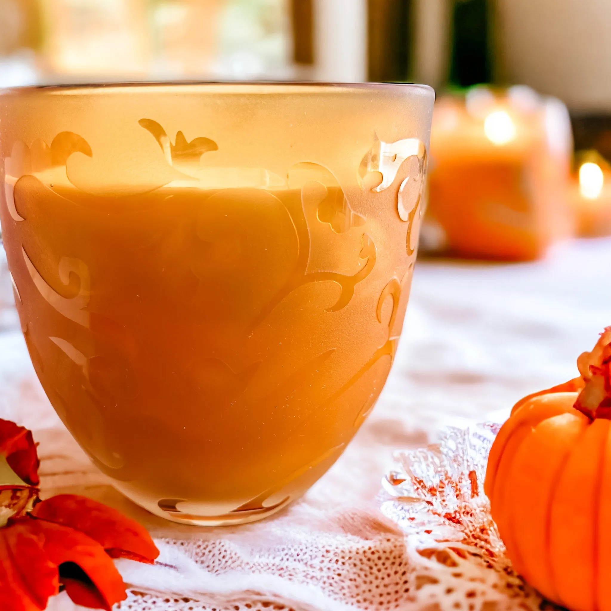 Soy Candle in Vintage Amber Vase