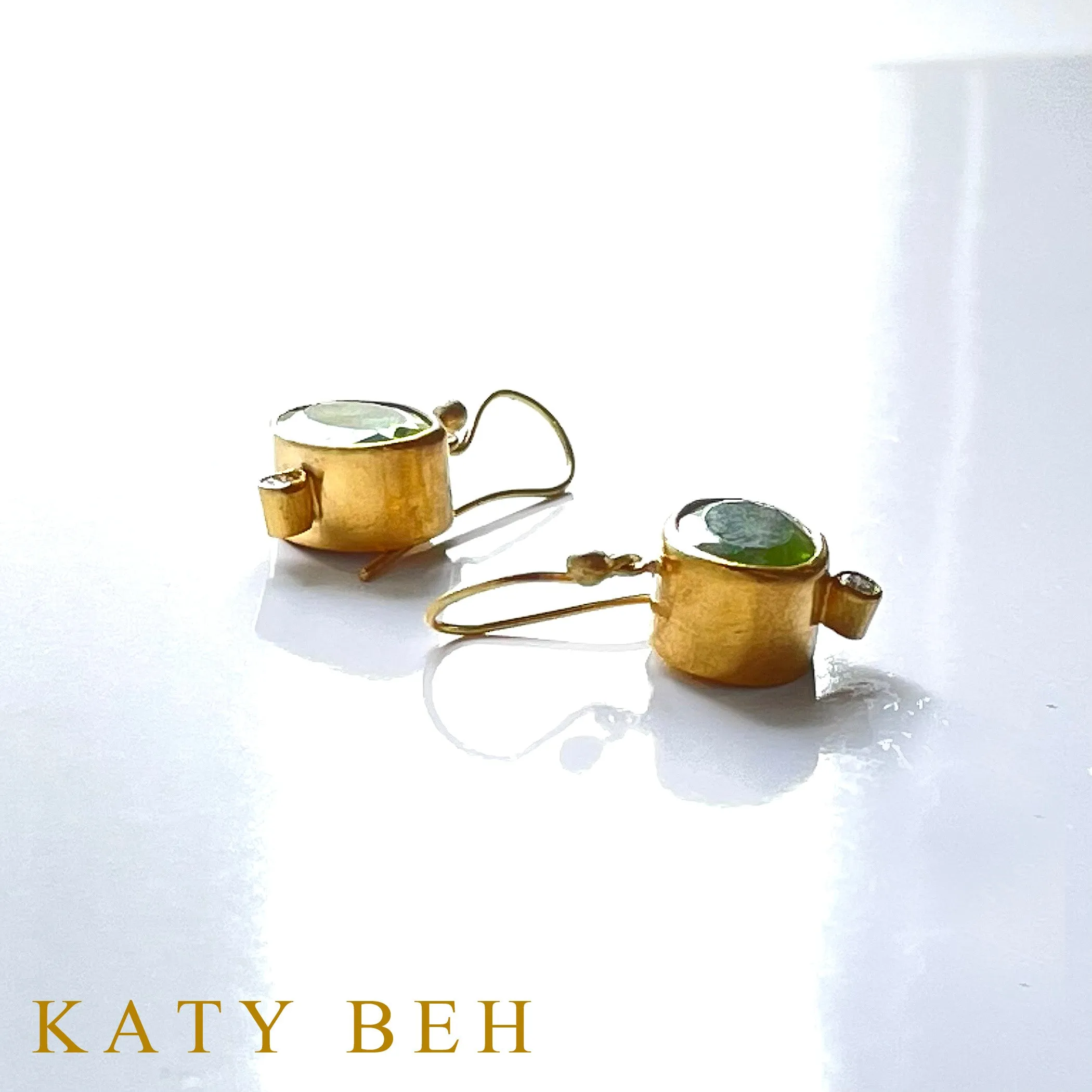 Summer Peridot and Diamond Earrings