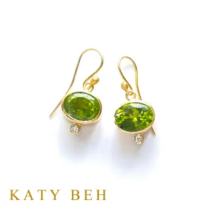 Summer Peridot and Diamond Earrings