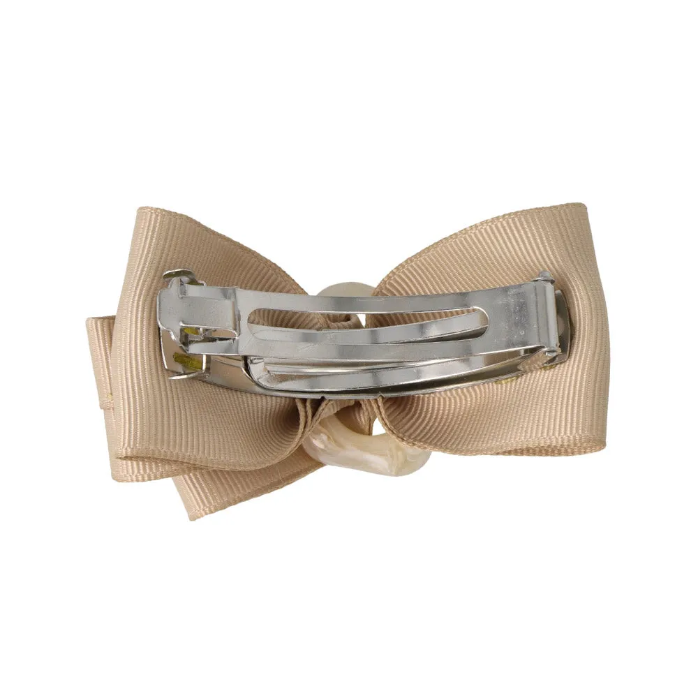 Texture Bow Hair Barrette