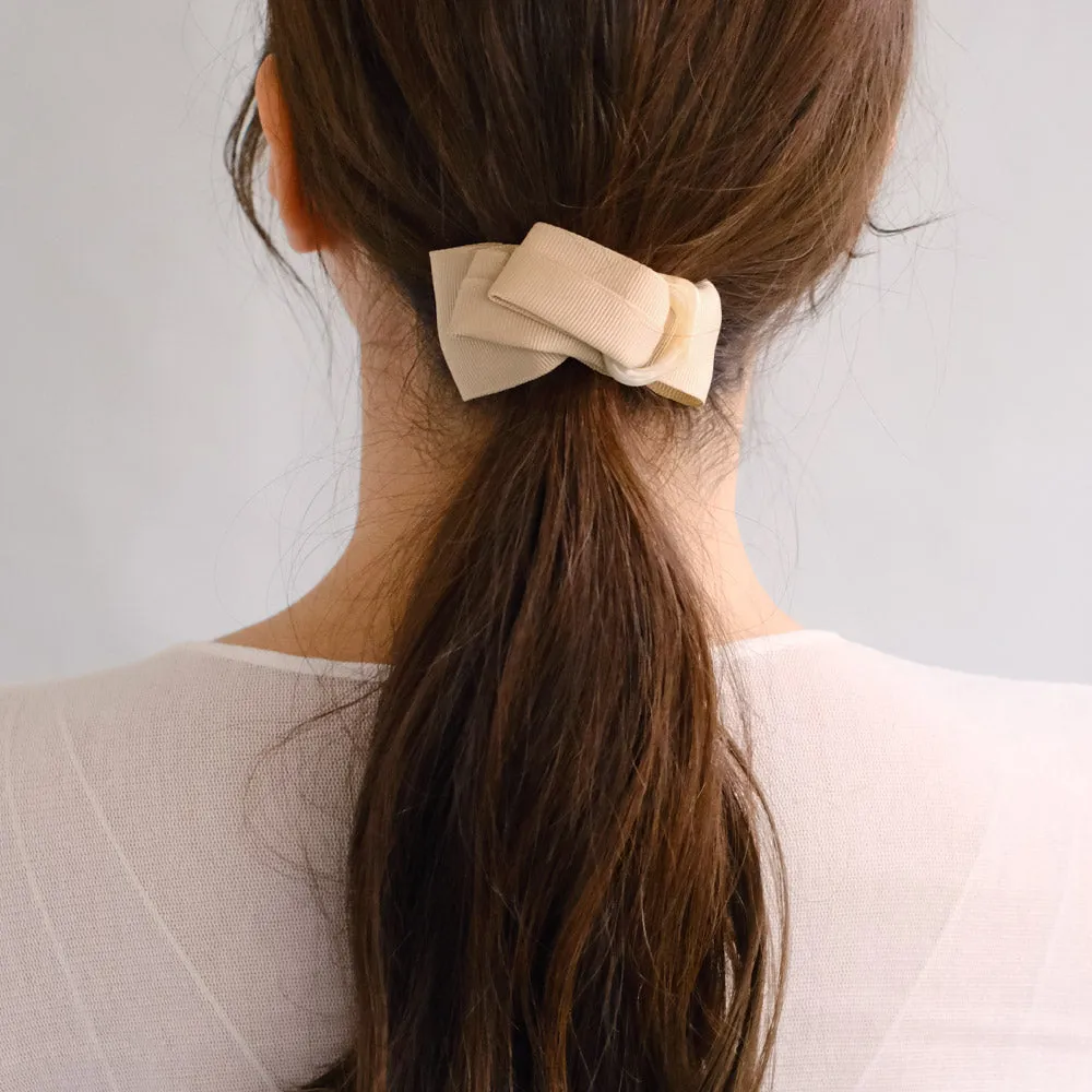 Texture Bow Hair Barrette