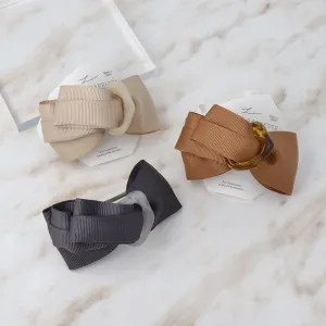Texture Bow Hair Barrette