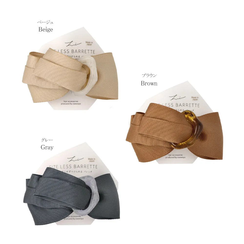 Texture Bow Hair Barrette