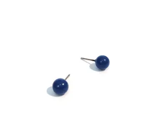 Tiny Blue Studs | Blue Stud Earrings | Aqua Blue Mini Dotties - lucite post stud earrings