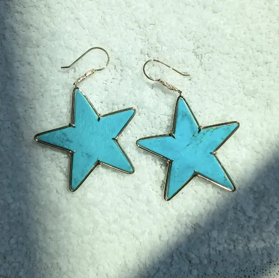 Turquoise Star Earrings