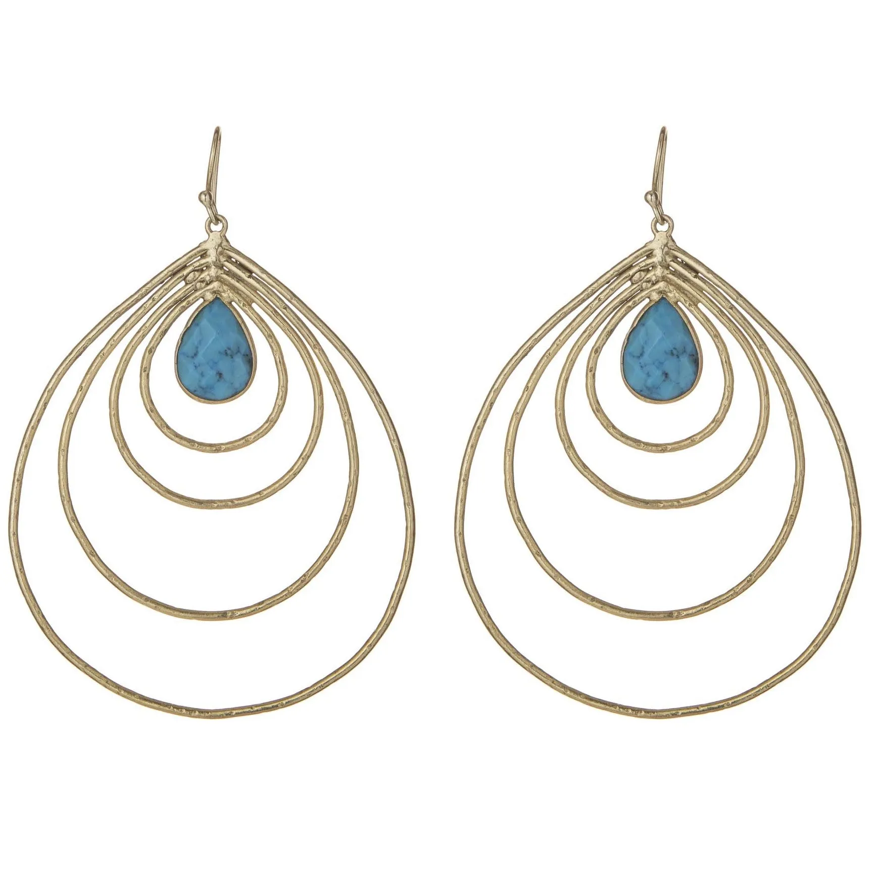 Turquoise Teardrop Earrings (Large)