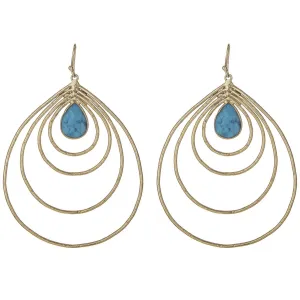 Turquoise Teardrop Earrings (Large)