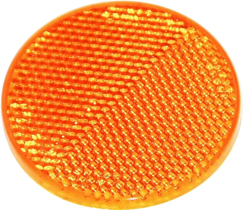 US Hardware RV-658C Safety Reflector, Amber Reflector, Plastic Reflector, Adhesive Mounting :CD: QUANTITY: 1