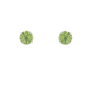White Gold Peridot Stud Earrings